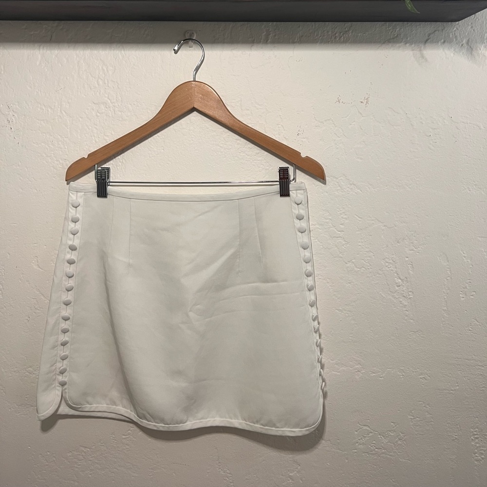 White Skirt with Button Details from Zara (2022, size 30/L runs a little small)